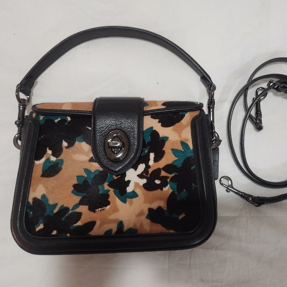 Coach Page Calf hair crossbody/top handle bag